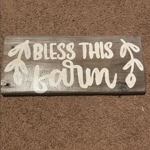 Rustic Gray and White Farmhouse Wall Sign
